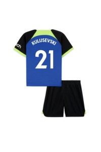 Tottenham Hotspur Dejan Kulusevski #21 Babytruitje Uit tenue Kind 2022-23 Korte Mouw (+ Korte broeken)